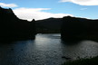 Ablauf des Hjalparfoss Wasserfalls